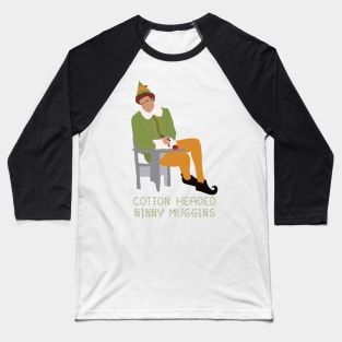 Christmas Elf Ninny Muggins Baseball T-Shirt